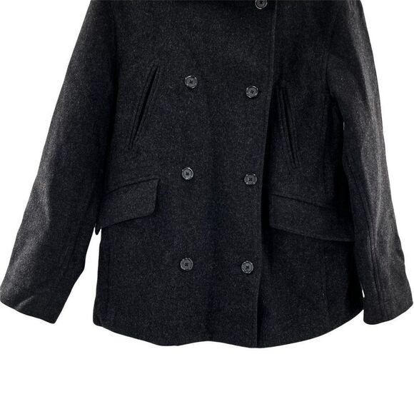 J. Crew Wool Cashmere Double Breasted Peacoat Jacket Coat Small - Picture 4 of 5